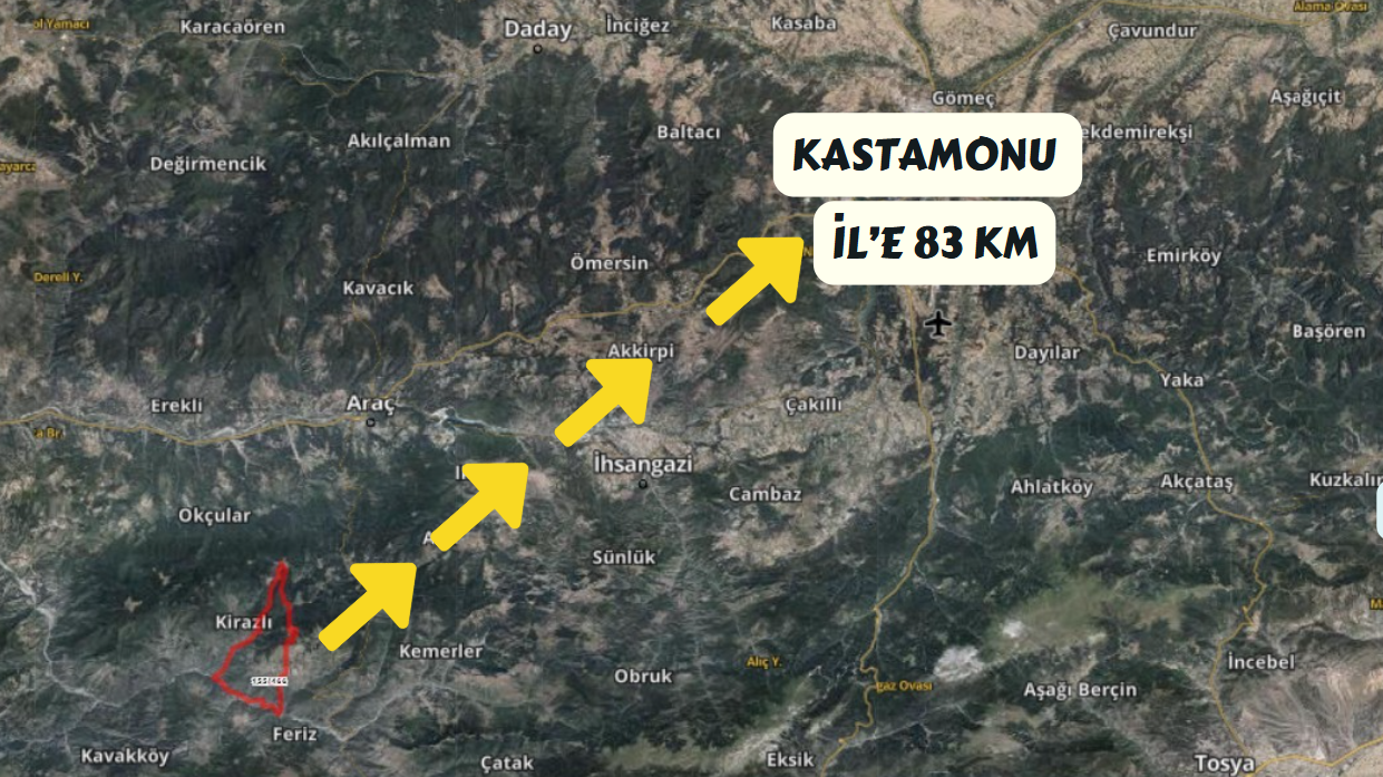 KASTAMONU ARAÇ TAVŞANLI KÖYÜNDE 1085M² HİSSELİ TARLAMIZ SATILIK - KASTAMONU ARAÇ fotoğraf 6